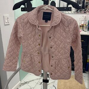 Janie and Jack Blush Quilted Kids Puffer Jacket
